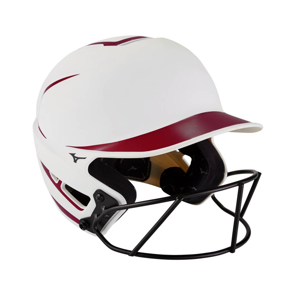 Mizuno Women's F6 Fastpitch Softball Batting Helmet White (380392-JAV)